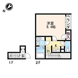 ボービラージュ3 1Kの間取図画像