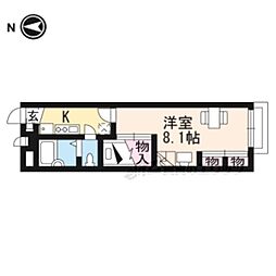 JR東海道・山陽本線 石山駅 徒歩19分の賃貸アパート 1階1Kの間取り