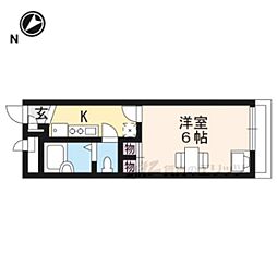JR東海道・山陽本線 近江八幡駅 徒歩12分の賃貸アパート 2階1Kの間取り