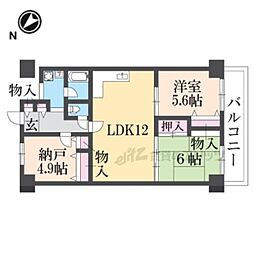 ネオコーポ大津湖城ケ丘B棟 3DKの間取図画像