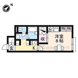 レオパレスパーチェ 1Kの間取図画像