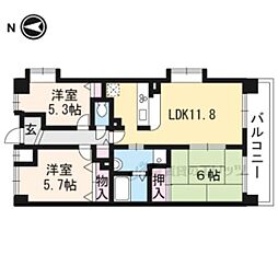 ワイズ・アクト2 3LDKの間取図画像