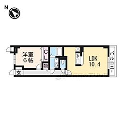 メディカル松下南EX 1LDKの間取図画像