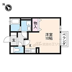 リヴェールセタ ワンルームの間取図画像
