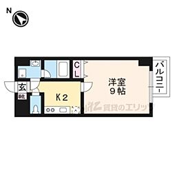 エンゼルプラザイースト1 1Kの間取図画像