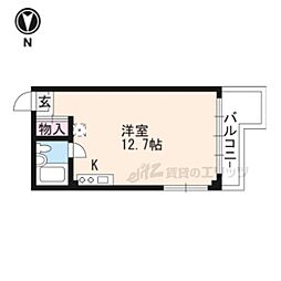 小堀マンション ワンルームの間取図画像