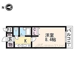 KYOMANSION 1Kの間取図画像