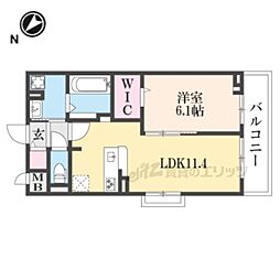 NorthStar Condo 1LDKの間取図画像
