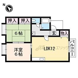 サンハイム 2LDKの間取図画像