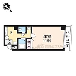 アフロディテ 1Kの間取図画像