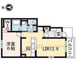 レイクりき1 1LDKの間取図画像