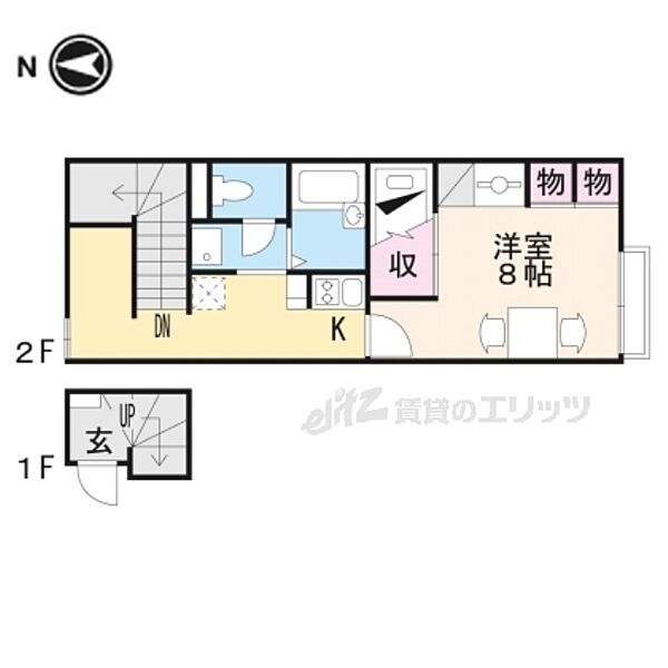 レオパレススタジオＭ日野 203｜滋賀県蒲生郡日野町大字松尾(賃貸アパート1K・2階・28.02㎡)の写真 その2