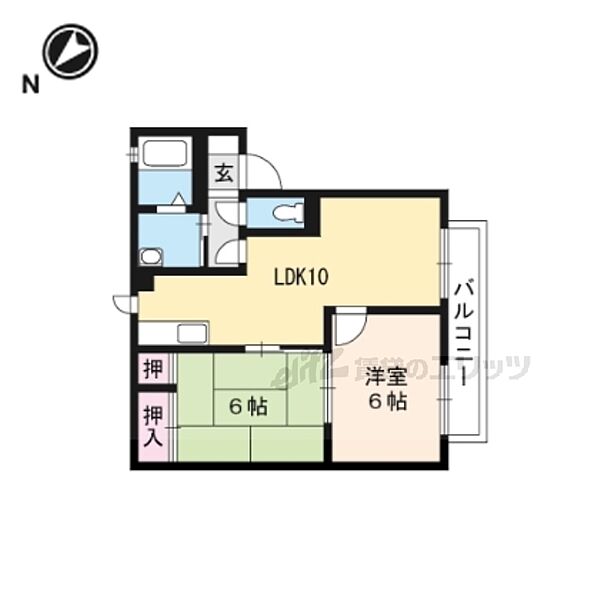 グランヴィア21 103｜滋賀県大津市大将軍２丁目(賃貸アパート2LDK・1階・50.00㎡)の写真 その2