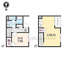 滋賀県米原市下多良１丁目（賃貸アパート1LDK・1階・42.87㎡） その2