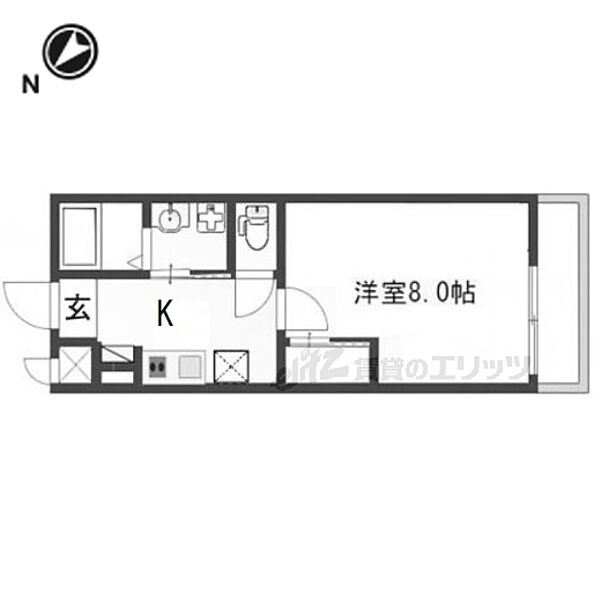 滋賀県彦根市大堀町(賃貸アパート1K・2階・27.44㎡)の写真 その2