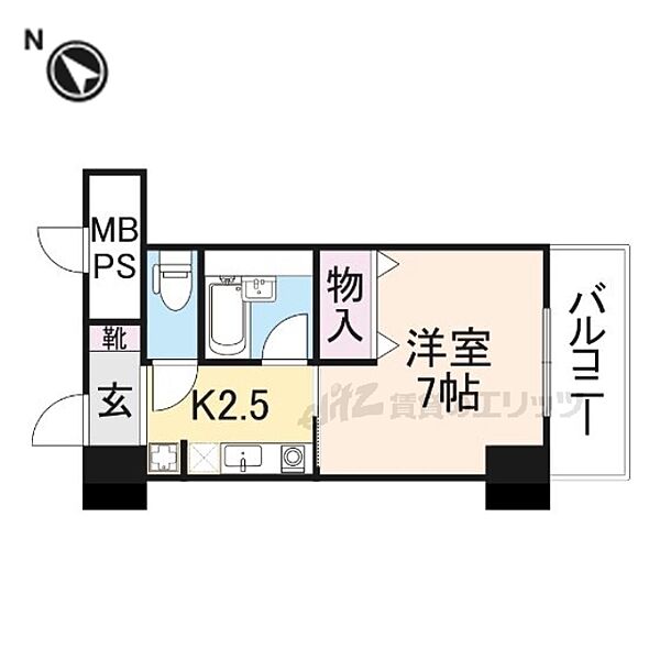 サンタウン竹鼻　Ａ 621｜滋賀県彦根市竹ケ鼻町(賃貸マンション1K・6階・25.20㎡)の写真 その2