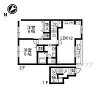 滋賀県近江八幡市西庄町（賃貸アパート2LDK・2階・65.64㎡） その2