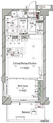 プレシス東神田 1LDKの間取図画像