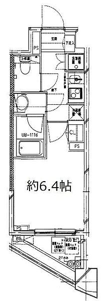 Ｓ－ＦＯＲＴ中板橋 303｜東京都板橋区弥生町(賃貸マンション1K・3階・23.62㎡)の写真 その2