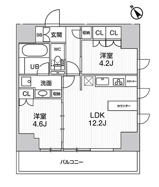 nido SUGAMO 601｜東京都豊島区巣鴨2丁目(賃貸マンション2LDK・6階・51.12㎡)の写真 その2