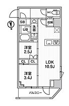 ｎｉｄｏ　ＳＨＩＮ－ＯＫＡＣＨＩＭＡＣＨＩ 804 ｜ 東京都台東区小島2丁目（賃貸マンション2LDK・8階・41.56㎡） その2