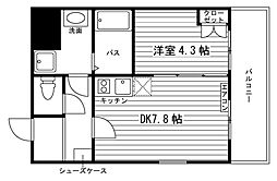 DSファインテラス藤崎 1DKの間取図画像