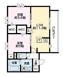 フジプラザ 2LDKの間取図画像