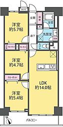 ライオンズステーションプラザ西船橋 3LDKの間取図画像
