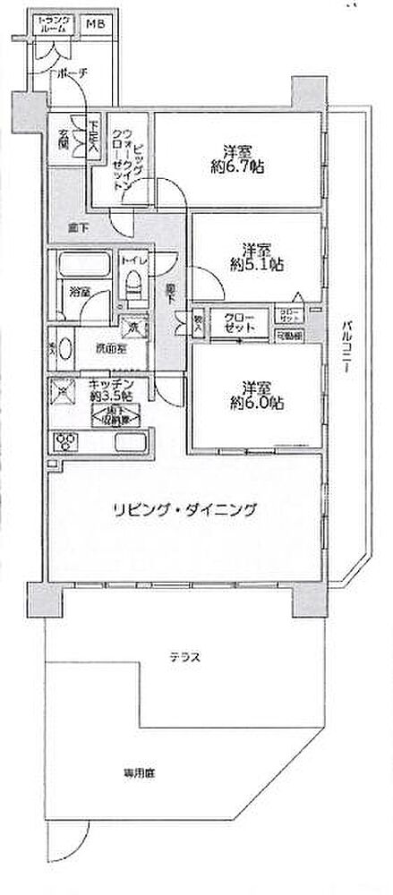 3LDK 間取り