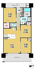 プレサンスロジェ住之江レジデンス 3LDKの間取図画像