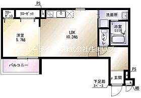 大阪府寝屋川市上神田1丁目（賃貸アパート1LDK・1階・40.77㎡） その2