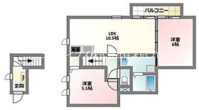 大阪府門真市上島町（賃貸アパート2LDK・2階・53.33㎡） その2