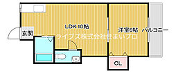 間取図画像 1LDK