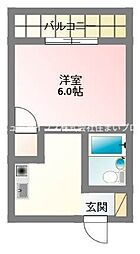 OTYマンション 1Kの間取図画像