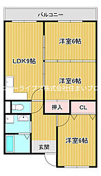ピュアネスDOI 3LDKの間取図画像