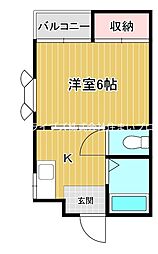 エレミヤ・マンション 1Kの間取図画像