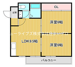 リアライズ古川橋 2LDKの間取図画像