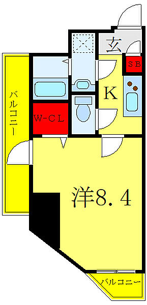 東京都北区東十条4丁目(賃貸マンション1K・6階・26.19㎡)の写真 その2