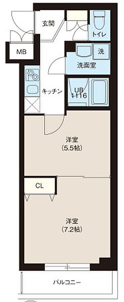 東京都板橋区坂下1丁目(賃貸マンション1DK・1階・35.53㎡)の写真 その2