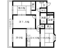 バス 遠鉄バス馬生下車 徒歩5分の賃貸マンション 1階4DKの間取り