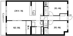 メゾン・ド・フェリエ 3LDKの間取図画像