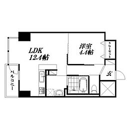Conforto紺屋町 1LDKの間取図画像