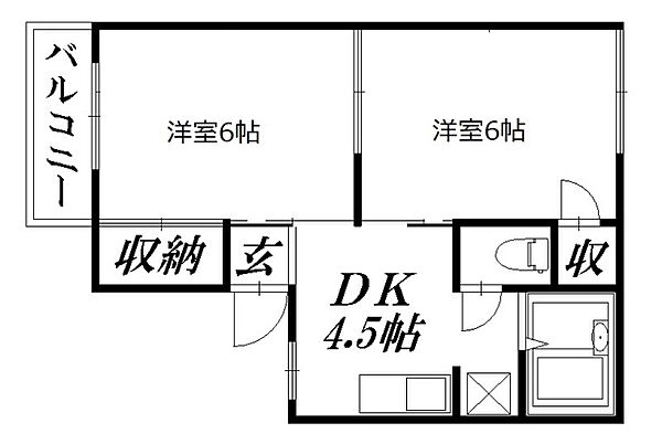 静岡県浜松市中央区薬新町(賃貸アパート2DK・1階・34.71㎡)の写真 その2