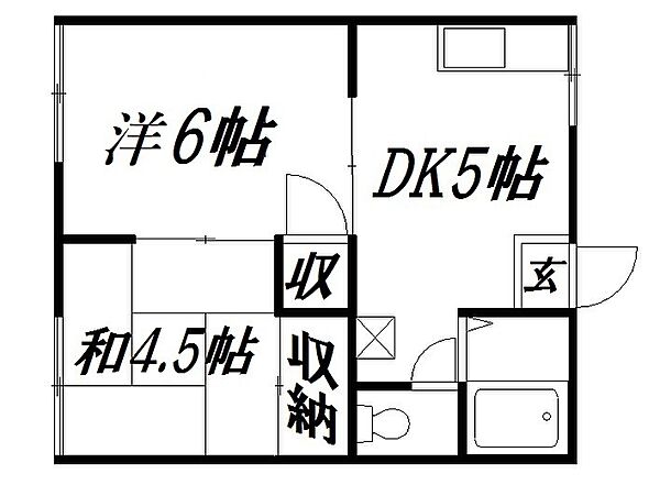 静岡県浜松市中央区曳馬5丁目(賃貸アパート2DK・1階・30.39㎡)の写真 その2