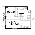 ウイングコート六軒2階6.3万円