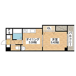 GLANZHAUS野洲 1DKの間取図画像