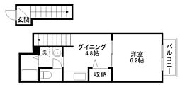 アメニティハウス・サノ 1DKの間取図画像