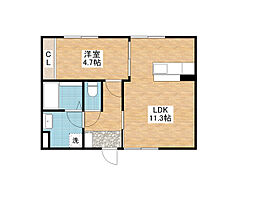 CLARIAS 1LDKの間取図画像