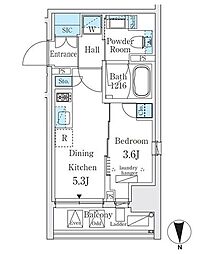 東京メトロ日比谷線 秋葉原駅 徒歩3分の賃貸マンション 4階1DKの間取り