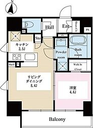 東京メトロ丸ノ内線 本郷三丁目駅 徒歩5分の賃貸マンション 4階1LDKの間取り